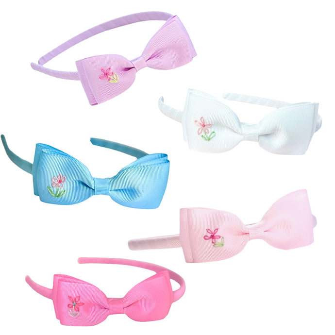 Embroidered Flower Headband Collection