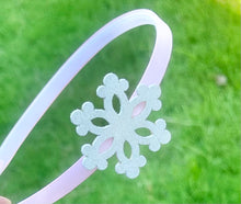Glitter Pink Snowflake Headband