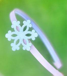 Glitter Pink Snowflake Headband