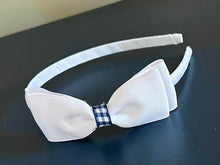 Gingham Bow Headbands - Red, Navy, & Blue