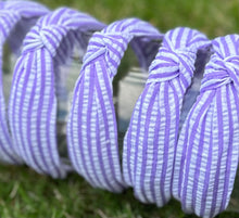 Pastel Seersucker Top Knot Headbands - ( 4 Colors)