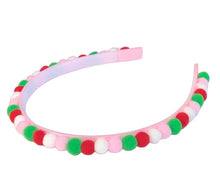 Christmas Pink Party Pom Pom Headband - Lolo Headbands