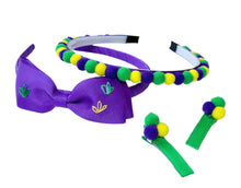 Mardi Gras Pom Pom Headband - Lolo Headbands