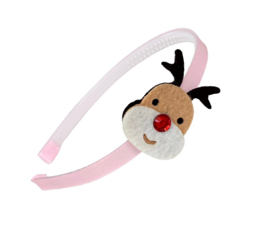 Rudolph Jewel Headband - Light Pink - Lolo Headbands